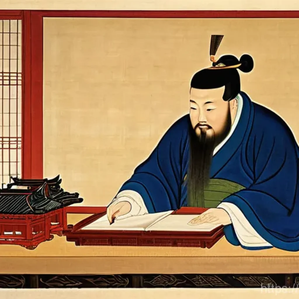 훈민정음 창제 배경 - **Prompt: The Birth of Hangul in the Royal Study**
"A meticulously rendered, highly detailed oil...