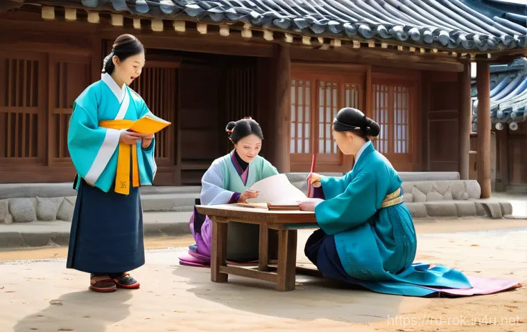 훈민정음 창제 배경 - **Prompt: The Birth of Hangul in the Royal Study**
    "A meticulously rendered, highly detailed oil...