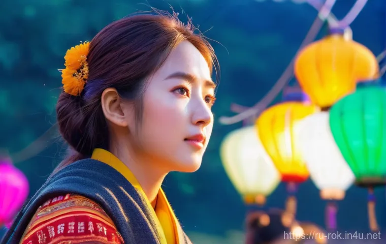 가야금 연주 배우기 - **Prompt 1: "The First Enchantment"**
    A young woman with expressive, curious eyes stands in a vi...